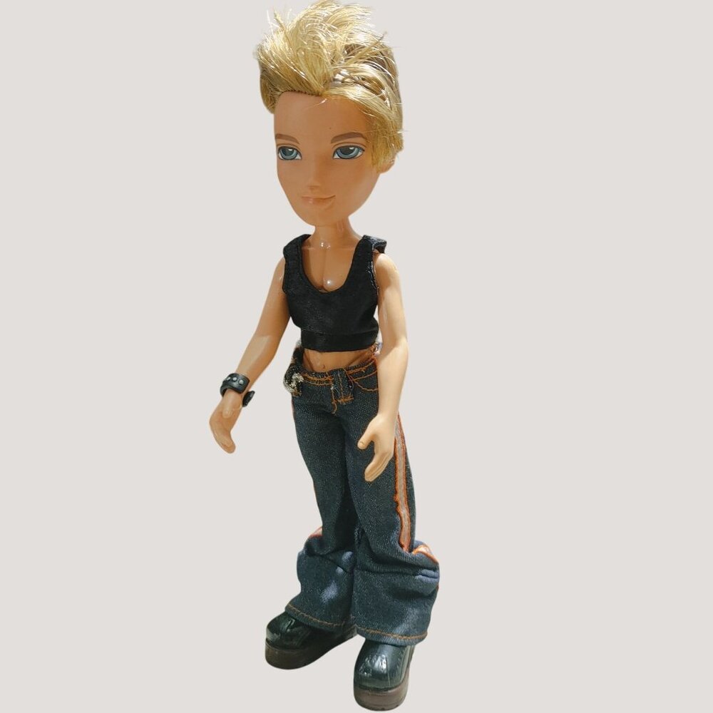 Cameron Doll Bratz Boyz MGA 2002 Punkz Blonde Hair Blue Eye Cuff Bracelet Wallet